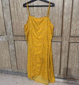 Red &amp; Yellow Floral Printed A-Line Dres
