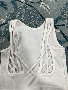 Ribbed White Tank Top