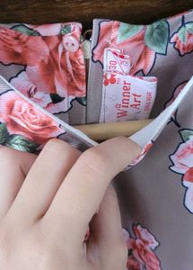 Floral Print Gown with Belt