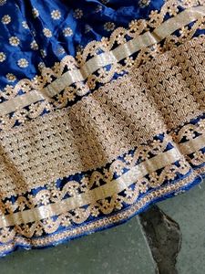 Blue &amp; Gold Lehenga Choli Set
