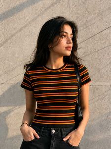 Striped Cropped Top