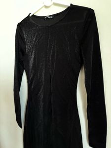 Sparkly Black Long Sleeve Dress