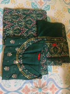 Elegant Green Kurta Sharara set