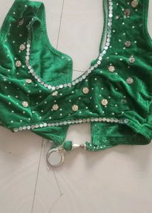 Red Velvet Lehenga Choli Set