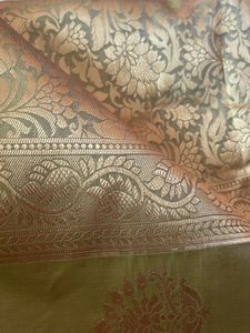 Price Drop Beautiful Mint Green Dual Tone Saree