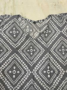 Grey y2k short kurti
