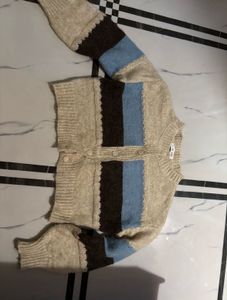 New Cozy Striped Button-Up Cardigan