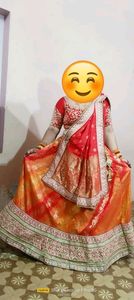 Orange Embroidered Lehenga Set