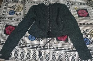 Chic Lace-Up Knit Sweater