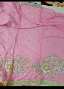 Beautiful Pink Embroidered Saree
