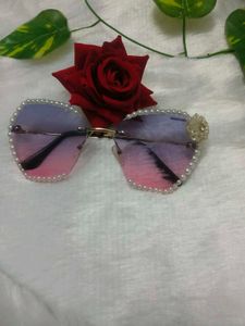 Stylish Beaded Cat-Eye Sunglasses