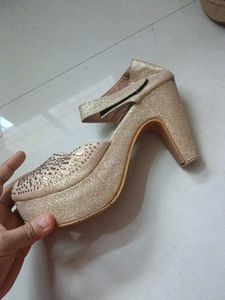 Sparkly Platform Wedge Heels