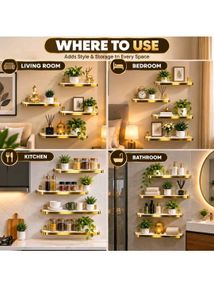 Engineered Wood Floating Wall Shelves