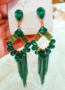 Emerald Green Dangle Earrings