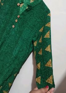 Green Anarkali Long Kurti For Girl &amp; Women 36 Bust