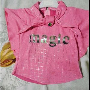 Girls Pink Top &amp; Denim Jeans Set