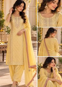 Elegant Yellow Kurta Set with Dupatta