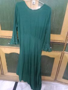 Emerald Green Embellished Gown/ dress /long kurti