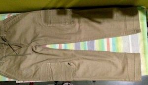 Mens cotton blend cargo joggers/ elasticated waist