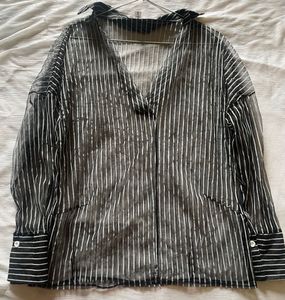 Striped Sheer Blouse