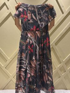 Elegant Floral Print Midi Dress