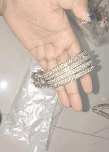 Sparkling Rhinestone Bangles Set