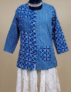 New Without Tag- Hand Block Ajrakh Kurta