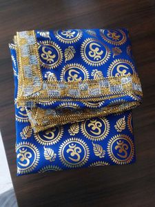 Blue Om Pattern Duppatta