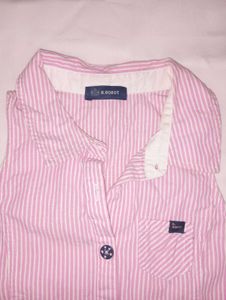 Pink Striped Sleeveless Dress