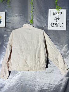 NINE WEST Cream Bomber Jacket