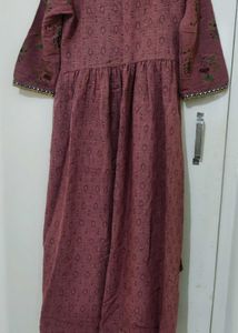 Elegant Purple High-Low Kurti Dress