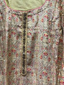 Elegant Yellow Printed Kurta