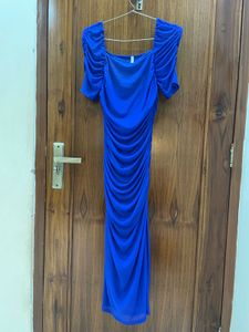 Stunning Royal Blue Ruched Dress