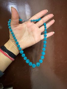 Turquoise Pom-Pom Necklace