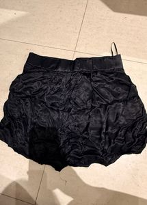 Satin Ruched Mini Skirt