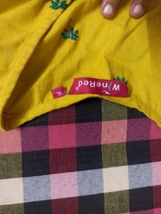 Yellow Embroidered top