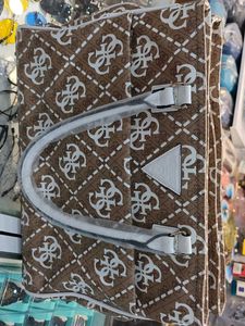 Guess Logo Print Tote Bag