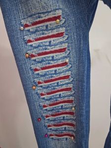 combo of Stylish Ripped Denim jeggings