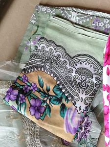 Patchwork unstitched cotton dress Material