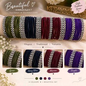 combo of 5 colours bangles