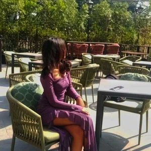 Sweetheart Neck Long Sleeves Ruffles Maxi Dress