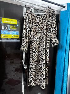 Leopard Print Midi Dress