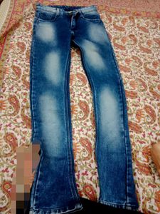 Stylish Blue Washed Denim Jeans