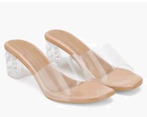 Stylish Clear Heeled Sandals
