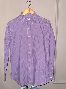 Uniqlo Purple Gingham Check Shirt