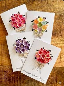 Handmade 3D Flower Cards