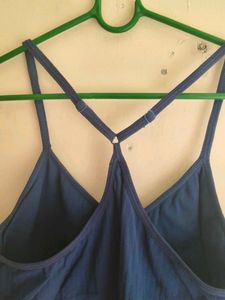 Blue Sports Bra Top