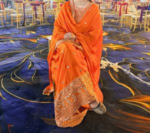 Stunning Orange Kurta sharara Set with Dupatta
