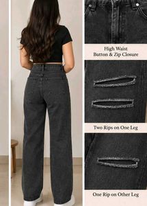 Trendy Ripped high waist  Jeans