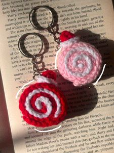 Handmade Crochet Cake Keychain🍥 only one
